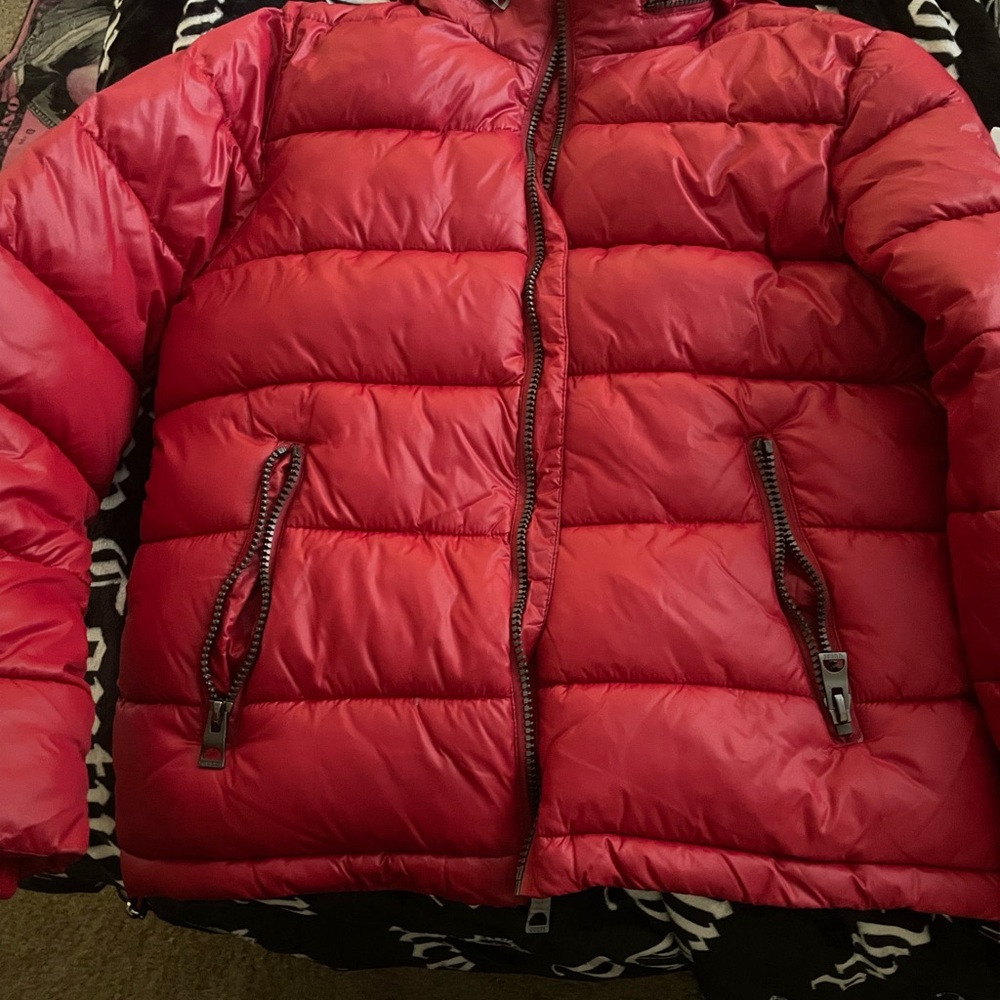 Guess Red Puffer Jacket
